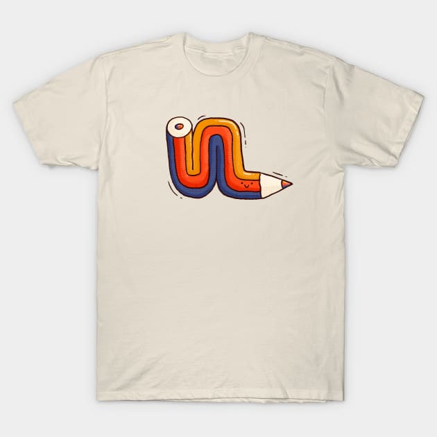 Tricolored Pencil T-Shirt by Tania Tania